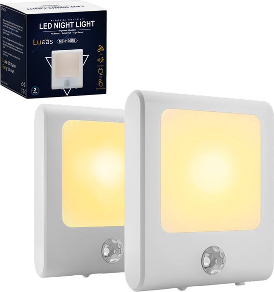 Lueas® - 2 X Stopcontact Lampje Met Bewegingssensor – Plugin Ledlamp ...